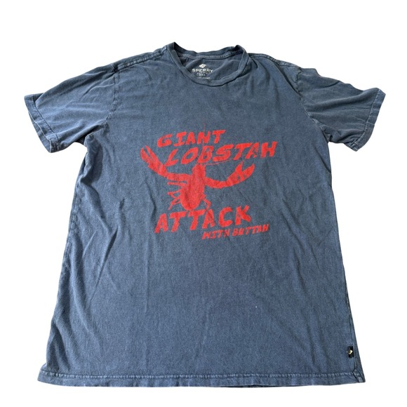 Sperry Other - Sperry Giant Lobstah Attack With Buttah Graphic Tee Shirt Men's Small Navy